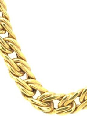 18K 12.29 GRAMS Men's Timeless Sophisticated Fancy Braid Link in YG Necklace